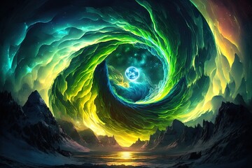 Poster - Infinite Power of the Aurora Borealis: Visualizing Plasma with Imagination Generative AI