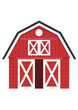 Red barn vector illustration, element