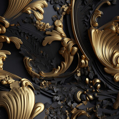 Sticker - seamlessgold decor ornamental pattern