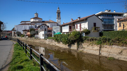 Wall Mural - Gorgonzola (Milan), along Martesana canal