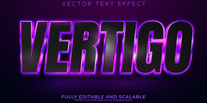 vertigo text effect, editable psychedelic and hippie font style