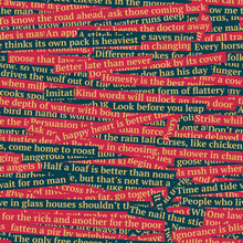 Seamless Pattern Has Been Made From English Proverbs. Newspaper Print Style Illustration For Textile, Wallpaper, Wrapping