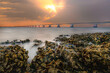 The Zeelandbrug photographed at sunrise with oyster sahore