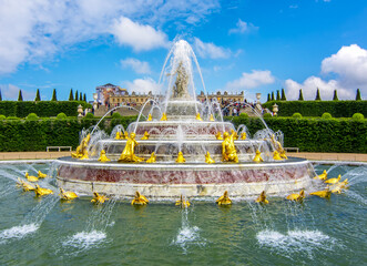 Canvas Print - Latona fountain in Versailles park, Paris, France