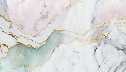  Marble Texture in Soft Pastel Colors with Gold