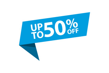 Poster - Up to 50% off discount tag