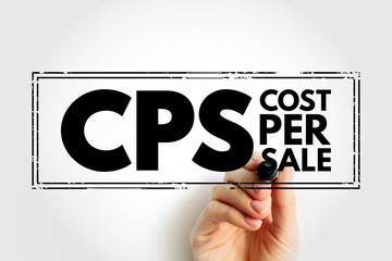 Poster - cps cost per sale - metric used by advertising teams to determine the amount of money paid for every