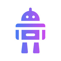 Vector Icon Robots Filled with Gradient Style. Pixel Perfect and Editable.