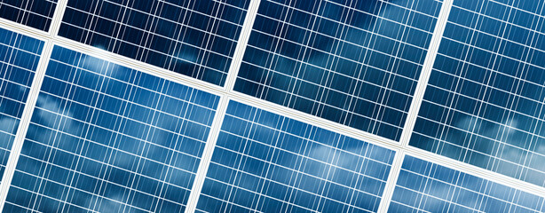 Wall Mural - solar panel from above - renewable energy concept