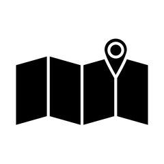 Poster - Map vector icon, paper symbol. flat vector illustration for web site or mobile app 