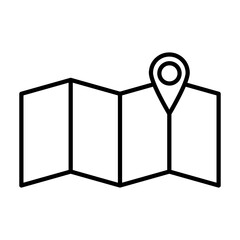 Poster - Map vector icon, paper symbol. flat vector illustration for web site or mobile app.eps