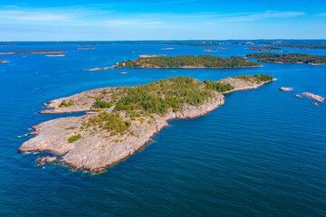 Wall Mural - Rocky islets forming Aland archipelago in Finland