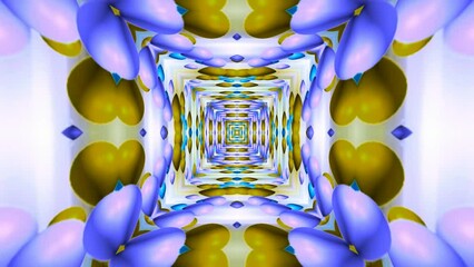 Abstract loop animation with colorful fractal pattern movements