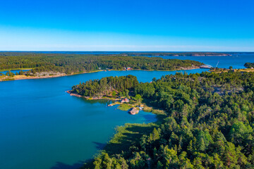 Sticker - Panorama view of Aland islands near Bomarsund in Finland