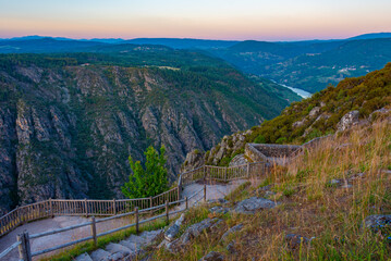 Wall Mural - Balcones de Madrid viewpoint over river Sil in Spain