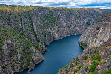 Wall Mural - Panorama view of river Douro from Mirador del Fraile viewpoint in Spain