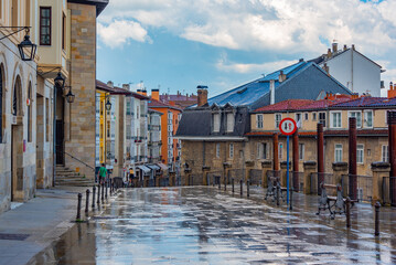 Wall Mural - Medieval street in the old town of Vitoria Gasteiz, Spain