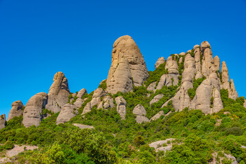 Wall Mural - Rock formations at Parc Natural de la Muntanya de Montserrat in Spain