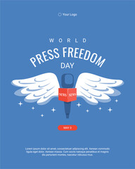 world press freedom day social media post template