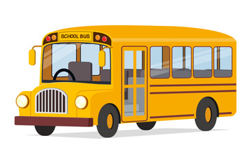 yellow school bus with good quality and condition