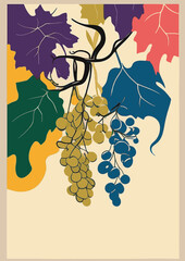 1. Celebrate the autumn wine festival with this set of backgrounds featuring grapevine frames and colorful psychedelic art, perfect for creating posters and cards.
2. Get creative with this collection