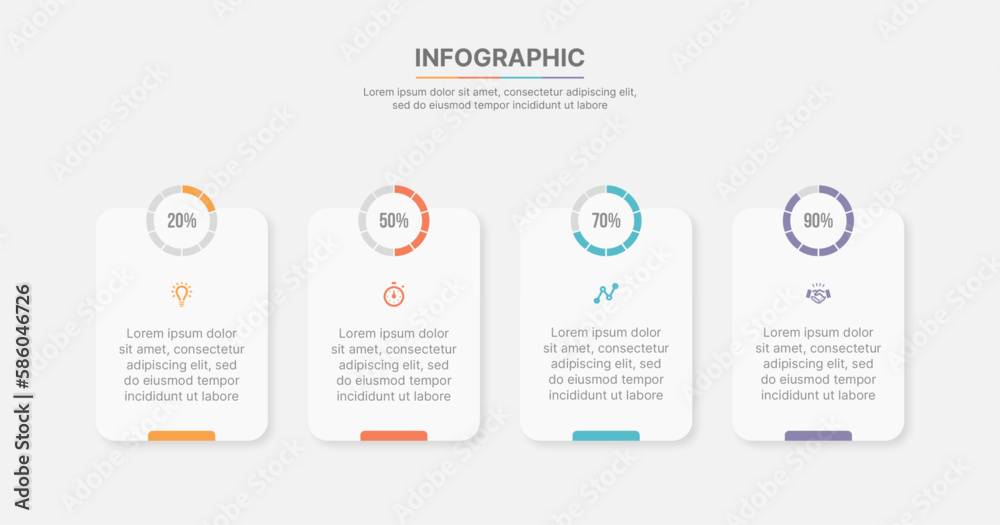 Four Options Arrow Infographic Template Design Stock Vector | Adobe Stock