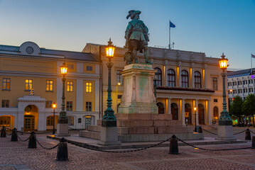 Statue of king Gustav Adolf in Swedish town Göteborg