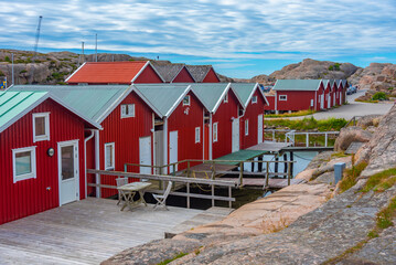 Wall Mural - Colorful wooden sheds at Swedish village Smögen