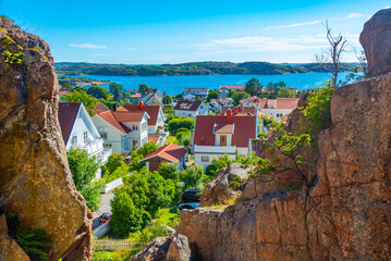 Poster - Panorama view of Swedish town Fjällbacka