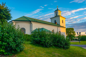 Canvas Print - View of Strömstad church in Sweden