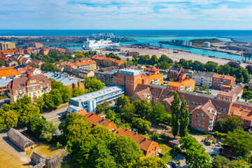 Wall Mural - Aerial view of Trelleborg in Sweden