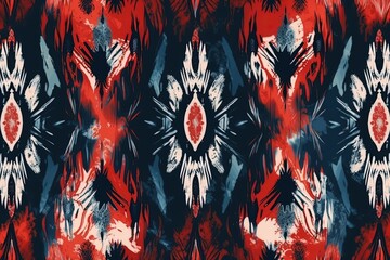 Poster -  abstract design in patriotic colors of red, white, and blue created with Generative AI technology