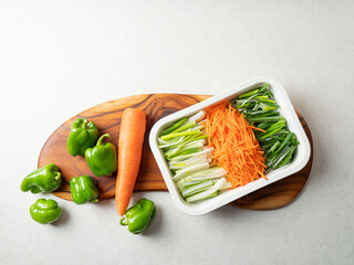 Wall Mural - vegetables on a plate