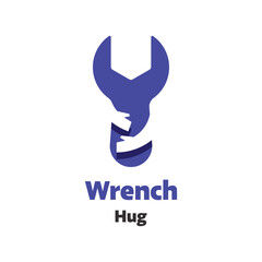 Wall Mural - Wrench Hug Logo