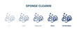 sponge cleanin icon. Thin, light, regular, bold, black sponge cleanin, cleanly icon set from cleaning collection. Editable sponge cleanin symbol can be used web and mobile