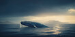 Captivating blue whale in a cinematic-style photograph. Generative AI