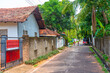 Colorful houses on a street in Negombo, Sri Lanka