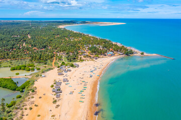 Sticker - Aerial view of Kalpitiya beach in Sri Lanka