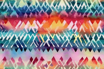 Poster - vibrant abstract pattern painting created with Generative AI technology