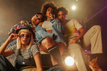 Portrait Of Fashionable Group Of Friends.