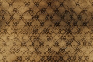 Poster - brown and black geometric pattern on a white background created with generative ai technology