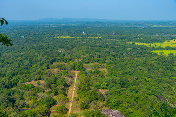 Poster - Aerial view of Sigiriya gardens at Sri Lanka