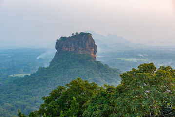 Sticker - Sunset aerial view of Sigiriya rock fortress in Sri Lanka