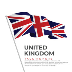 Wall Mural - Template vector United Kingdom flag modern design