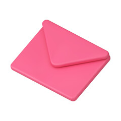 Poster - Envelope paper letter incoming message internet information communication 3d icon realistic vector