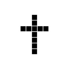 Sticker - Christian cross icon isolated on transparent background