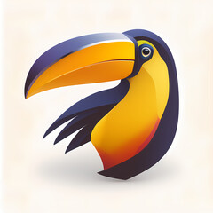 Sticker - Toucan Logo. Generative AI