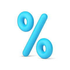 Poster - Percentage banking financial shopping discount 3d icon percent isometric sign realistic vector