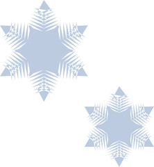 Wall Mural - Snowflake pattern icon, representing snow and cold, elements of winter and Christmas