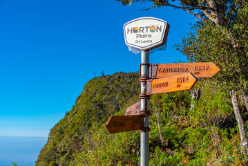 Poster - World's end viewpoint at Horton Plains national park at Sri Lanka